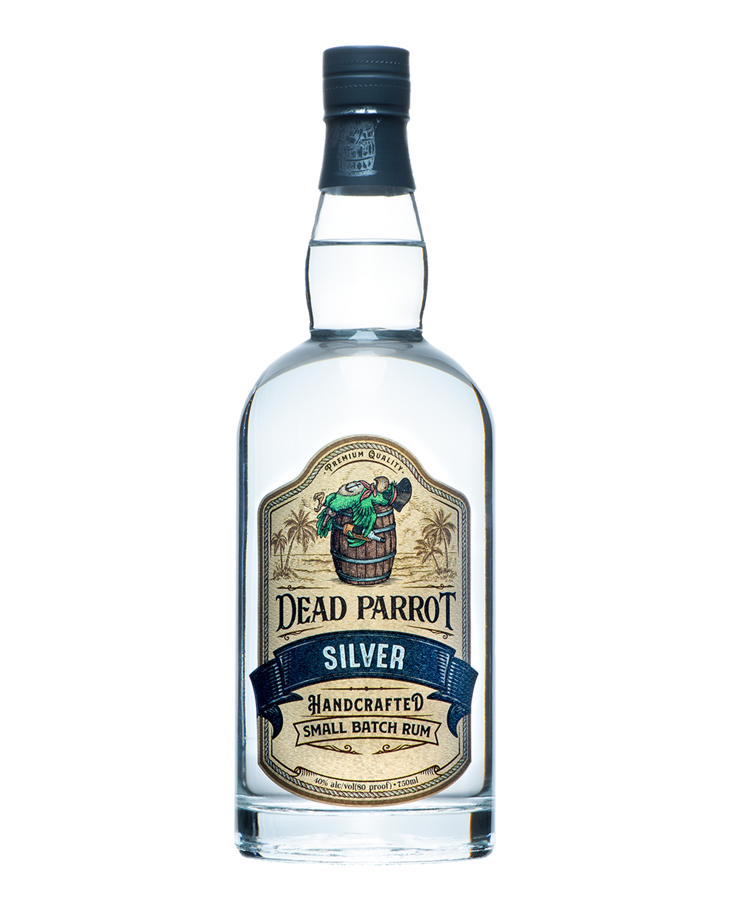 Dead Parrot Silver Rum bottle