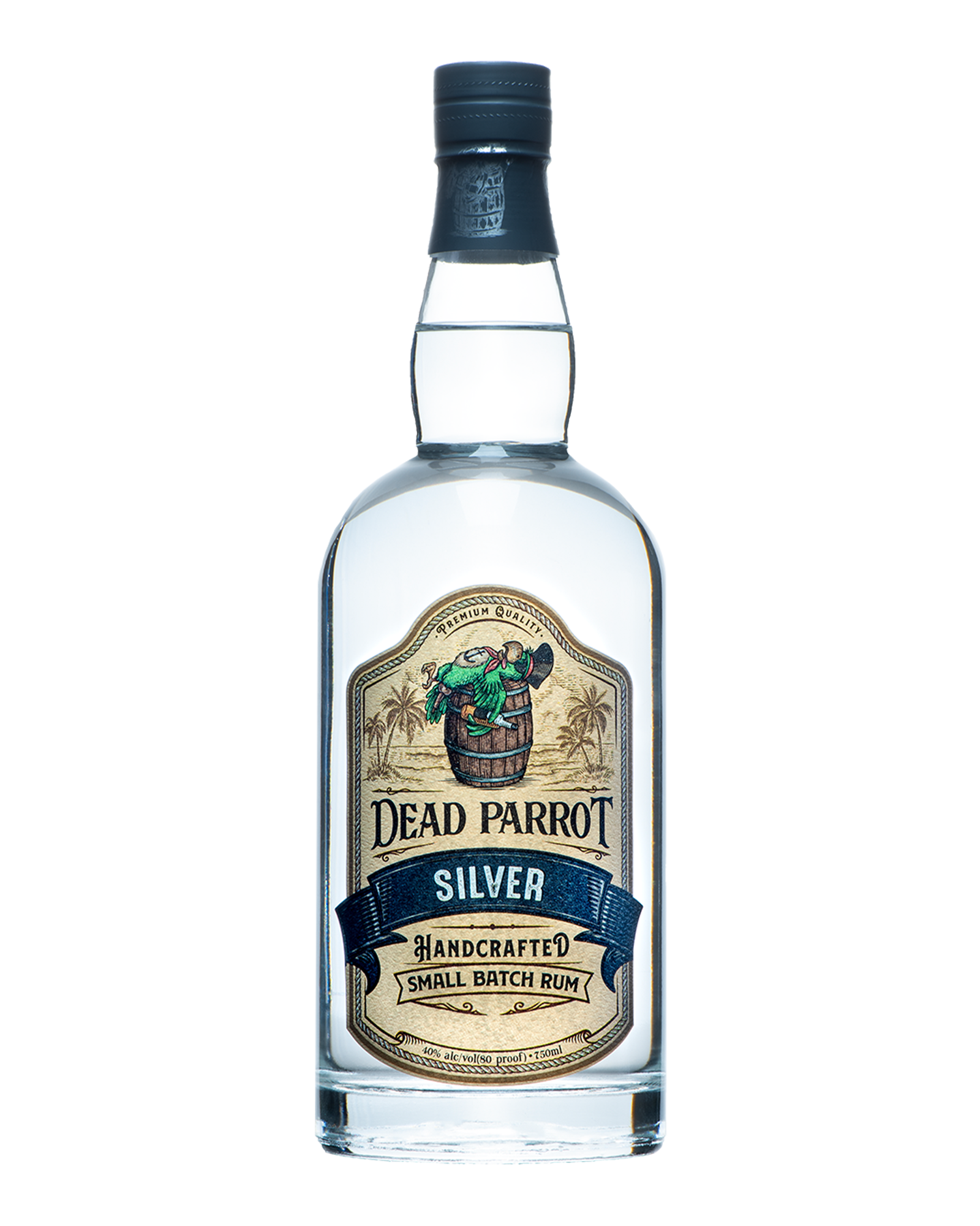 Dead Parrot Silver Rum bottle